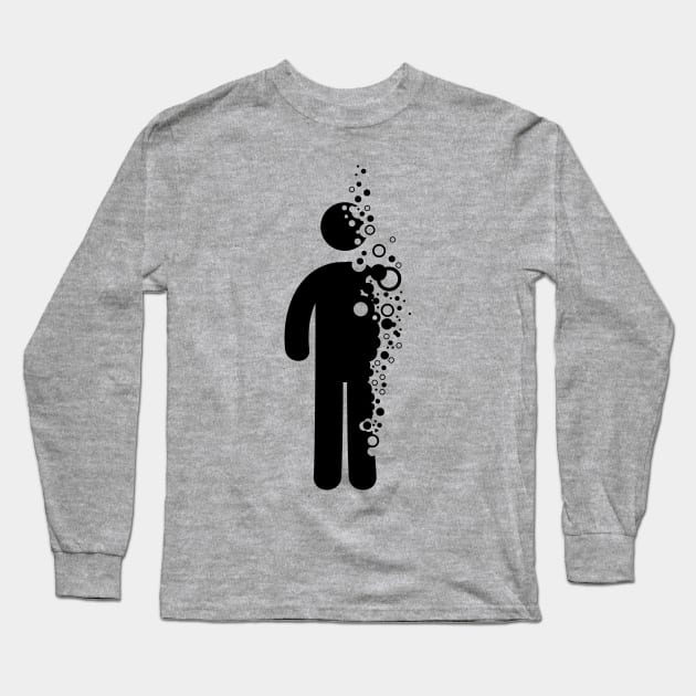 Stickman disintegration Long Sleeve T-Shirt by Maxsomma